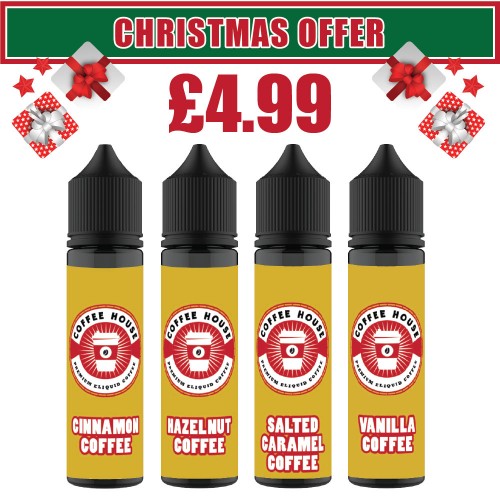 4 x 50ml Coffee Short Fill E Liquids ONLY £4.99