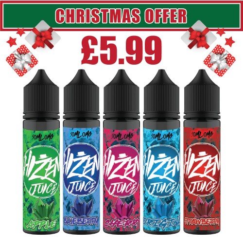 5 x 50ml Hizen Short Fill E Liquids ONLY £5.99